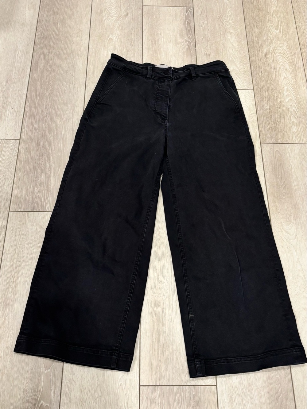 Everlane Black Wide-Leg Cropped Pants